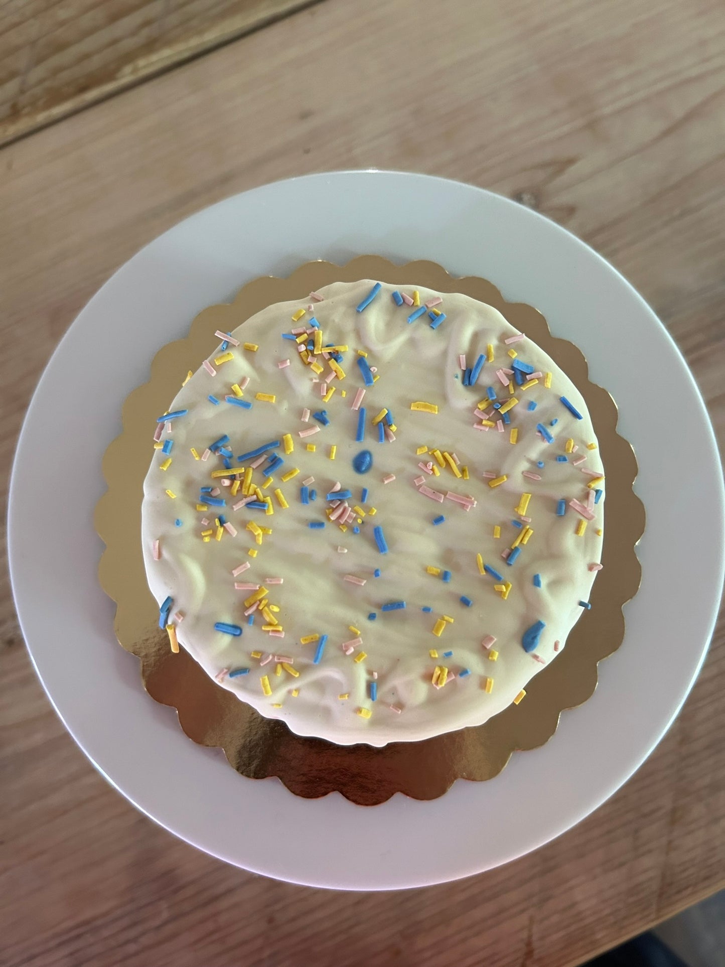 Celebration Cake with Strawberry and Banana