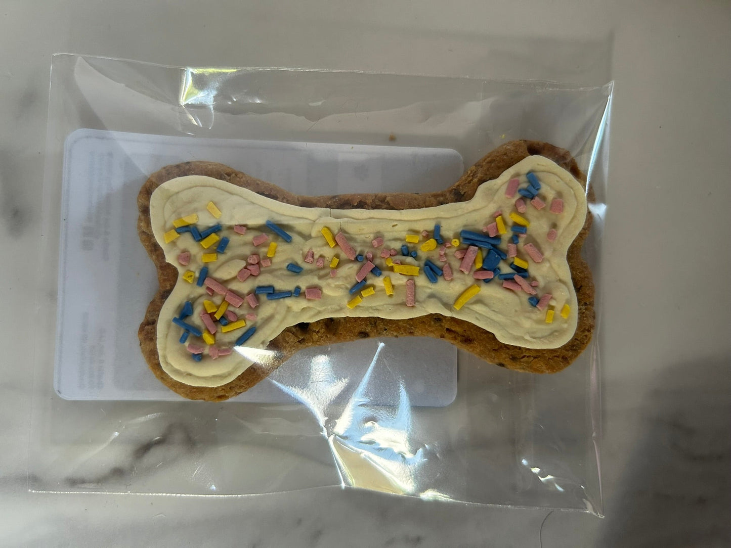 Artisan Dog Biscuits with Peanut Butter and Banana Decorated