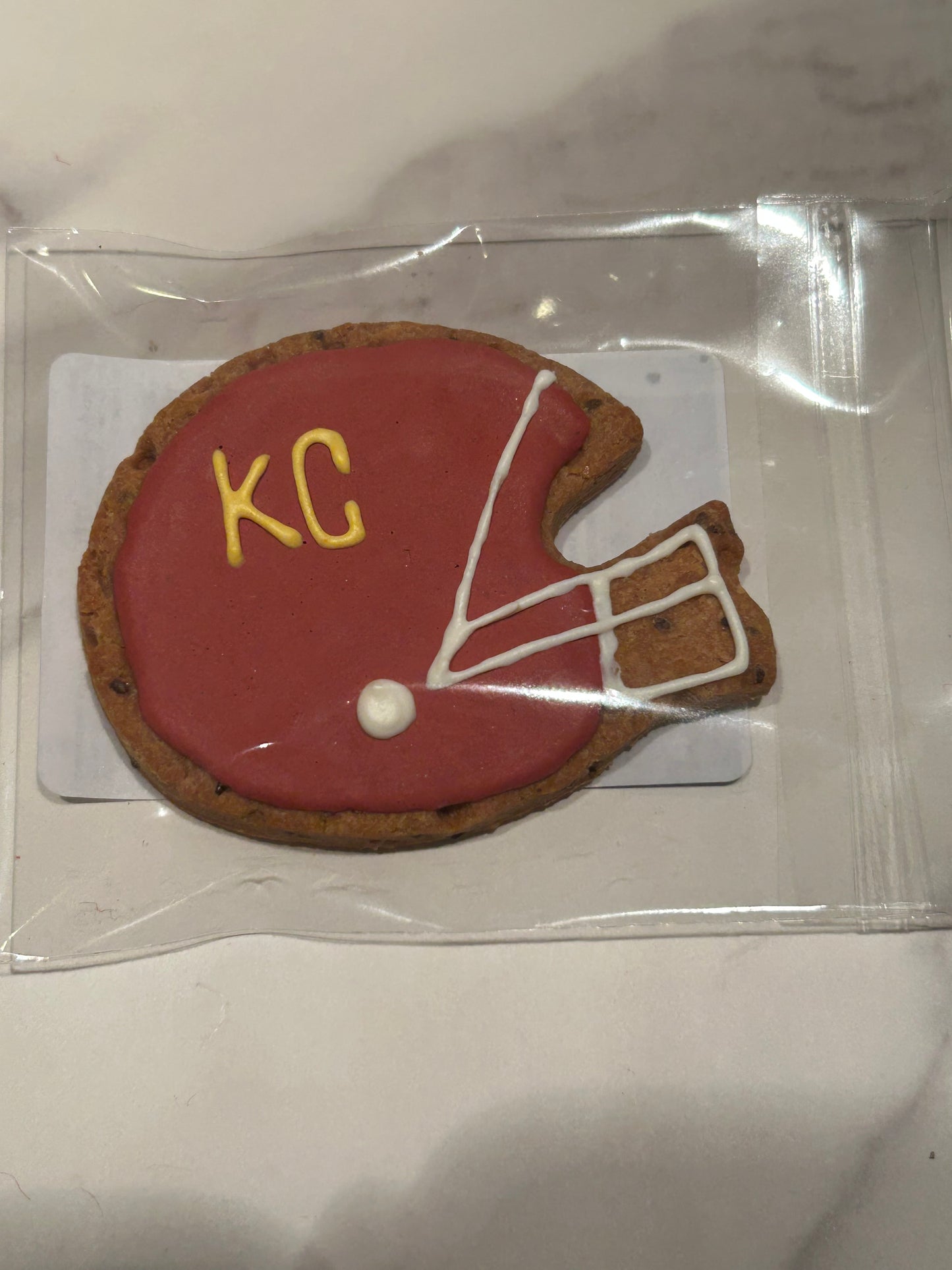 Football Themed Artisan Dog Biscuits with Peanut Butter and Banana (Seasonal)
