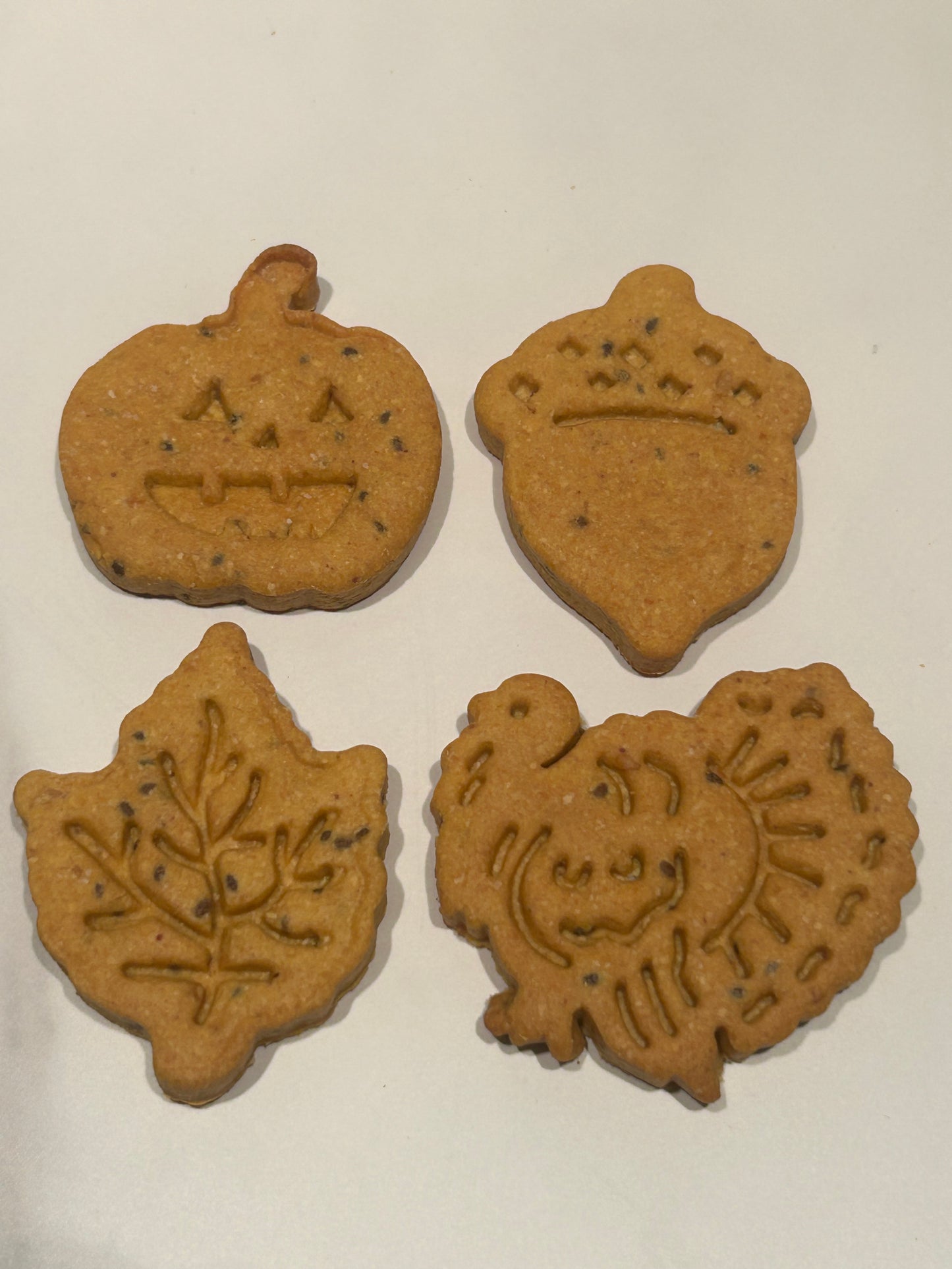Halloween & Fall Themed Artisan Dog Biscuits with Peanut Butter and Pumpkin (Seasonal)