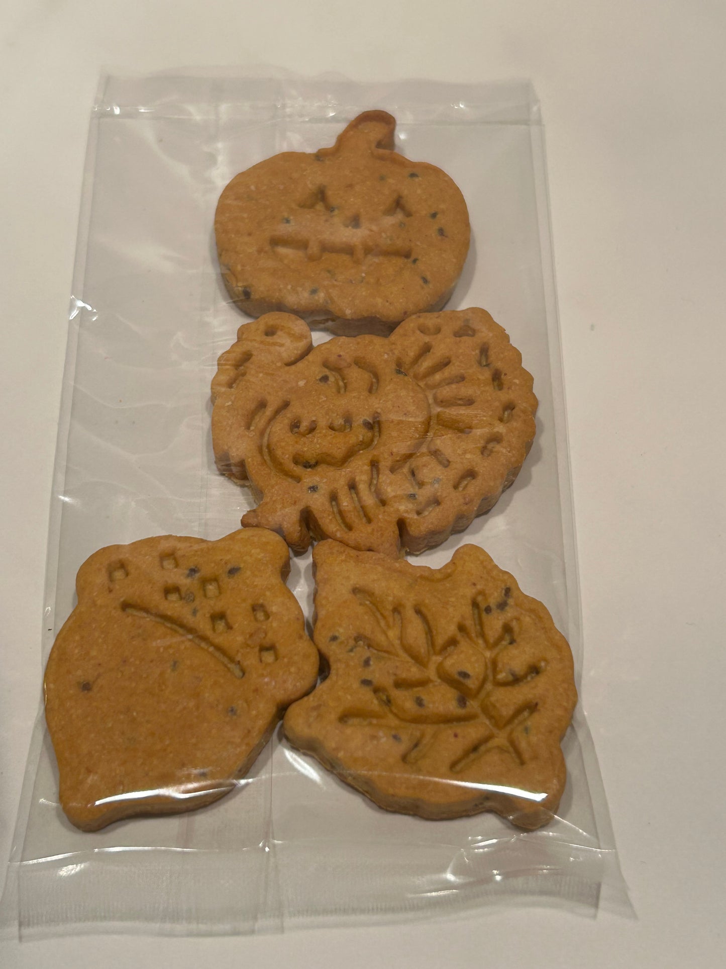 Halloween & Fall Themed Artisan Dog Biscuits with Peanut Butter and Pumpkin (Seasonal)