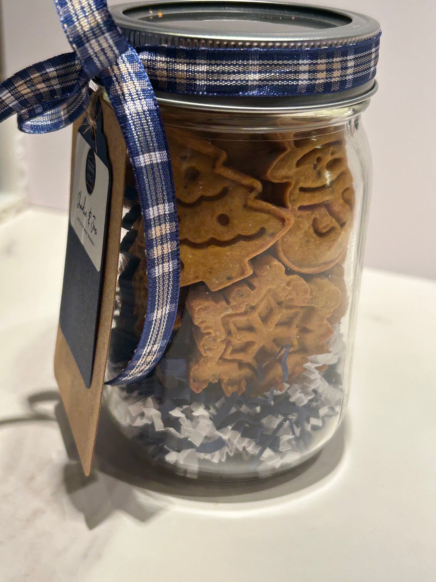Winter Themed Artisan Dog Biscuits with Peanut Butter and Pumpkin (Seasonal)