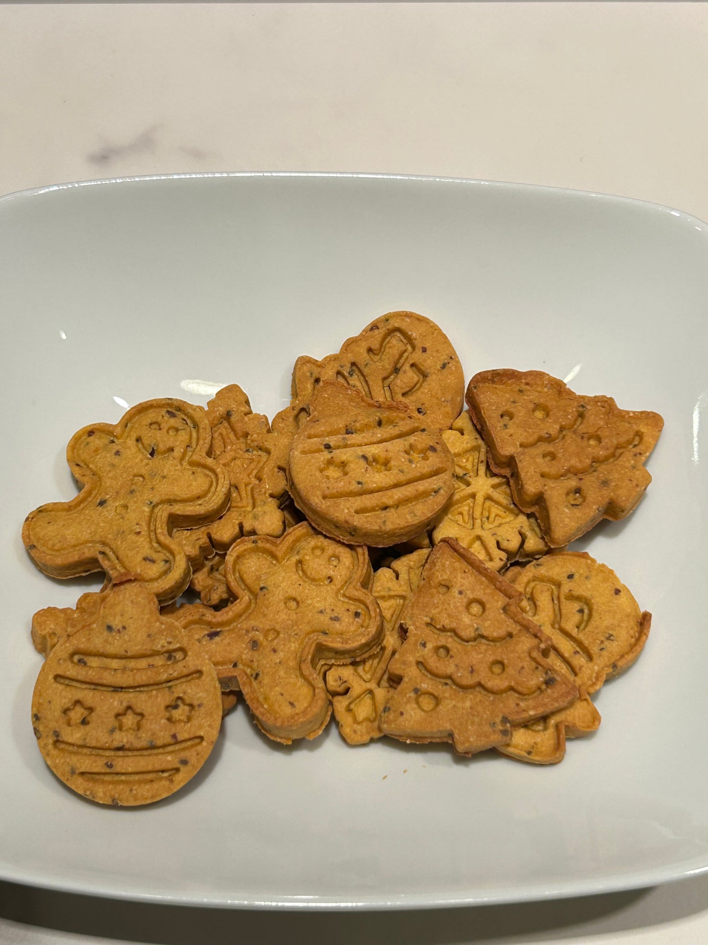 Winter Themed Artisan Dog Biscuits with Peanut Butter and Pumpkin (Seasonal)