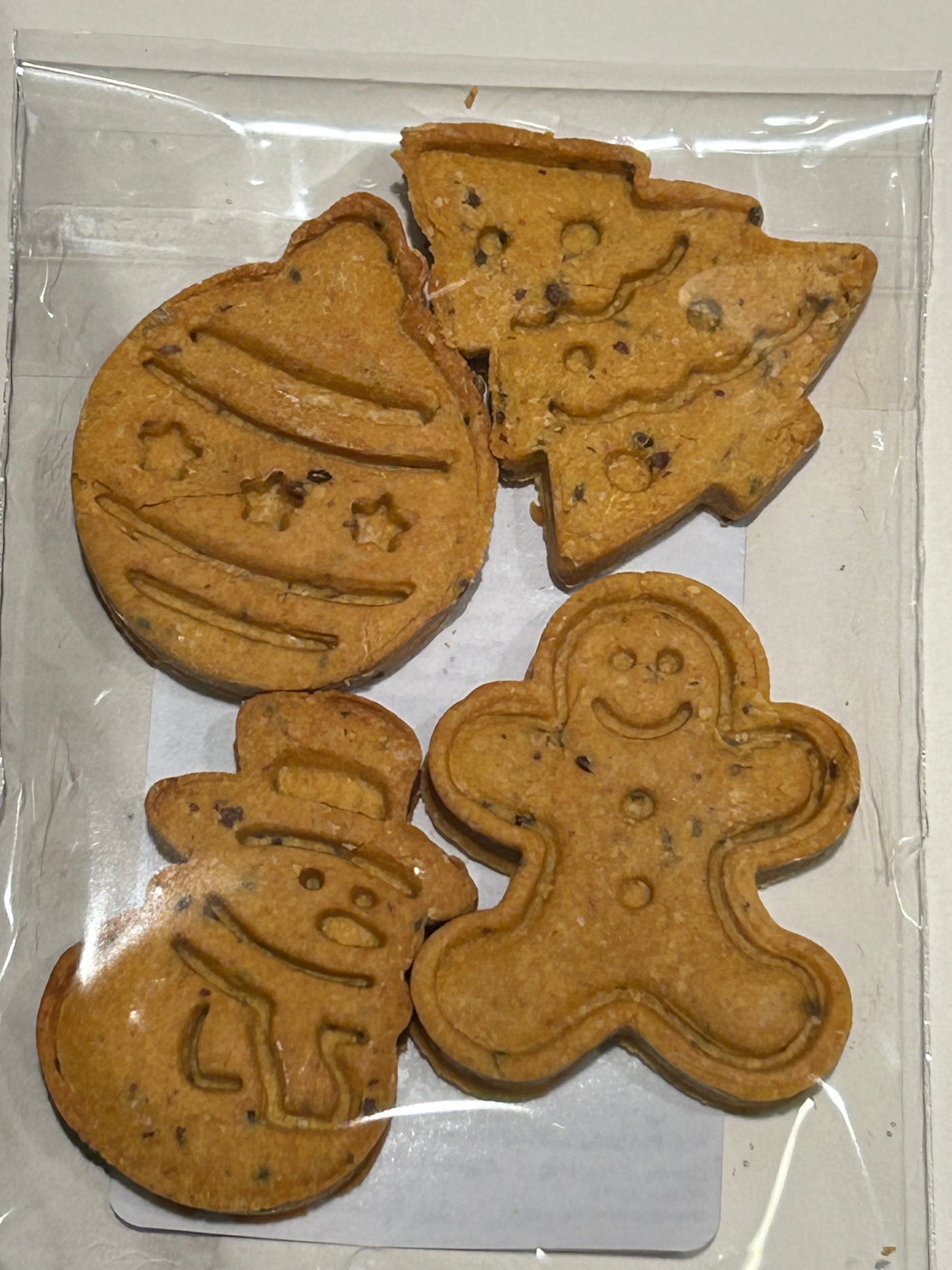 Winter Themed Artisan Dog Biscuits with Peanut Butter and Pumpkin (Seasonal)