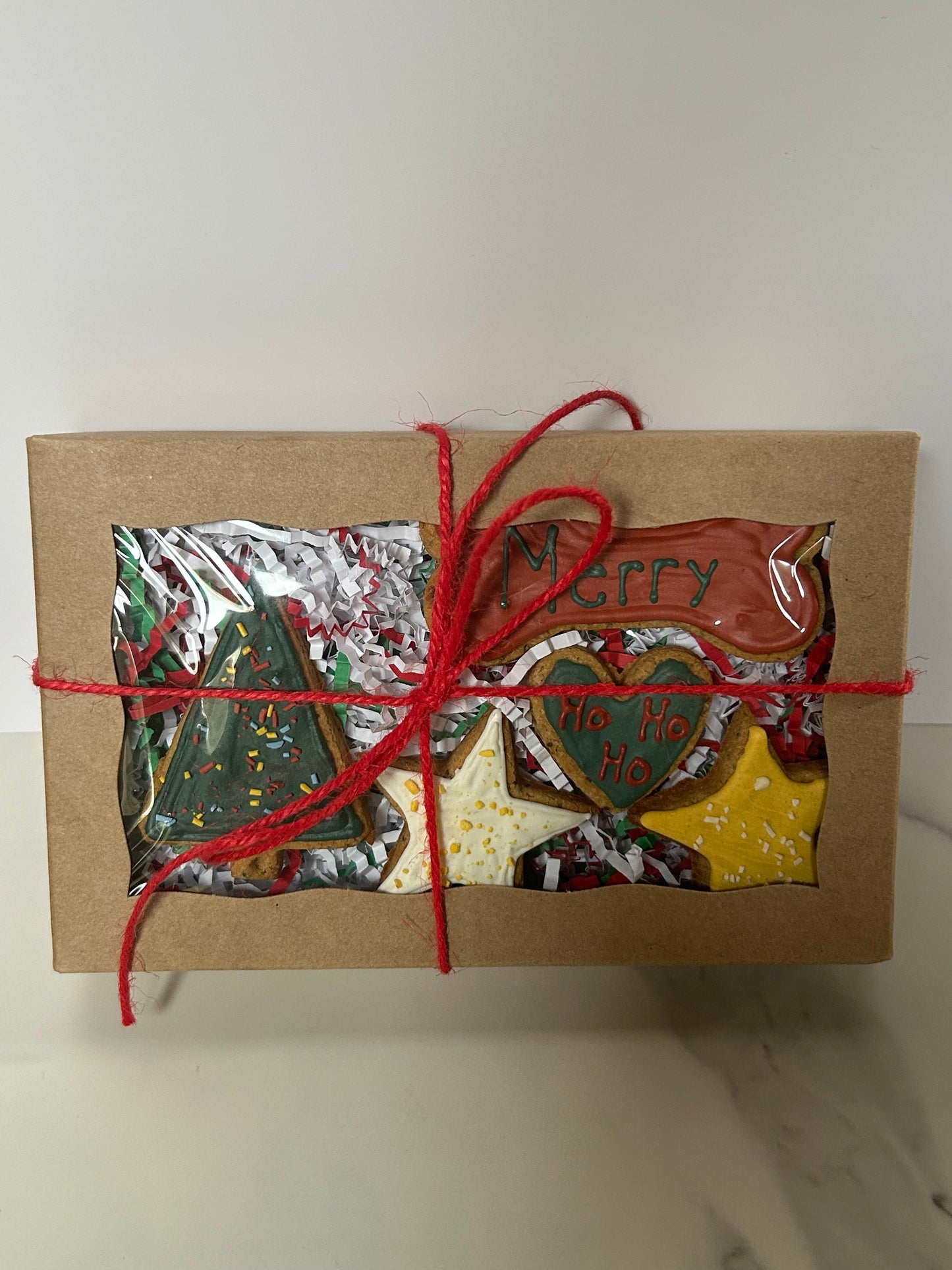 Winter Holiday Artisan Dog Biscuits with Peanut Butter and Banana (Seasonal)