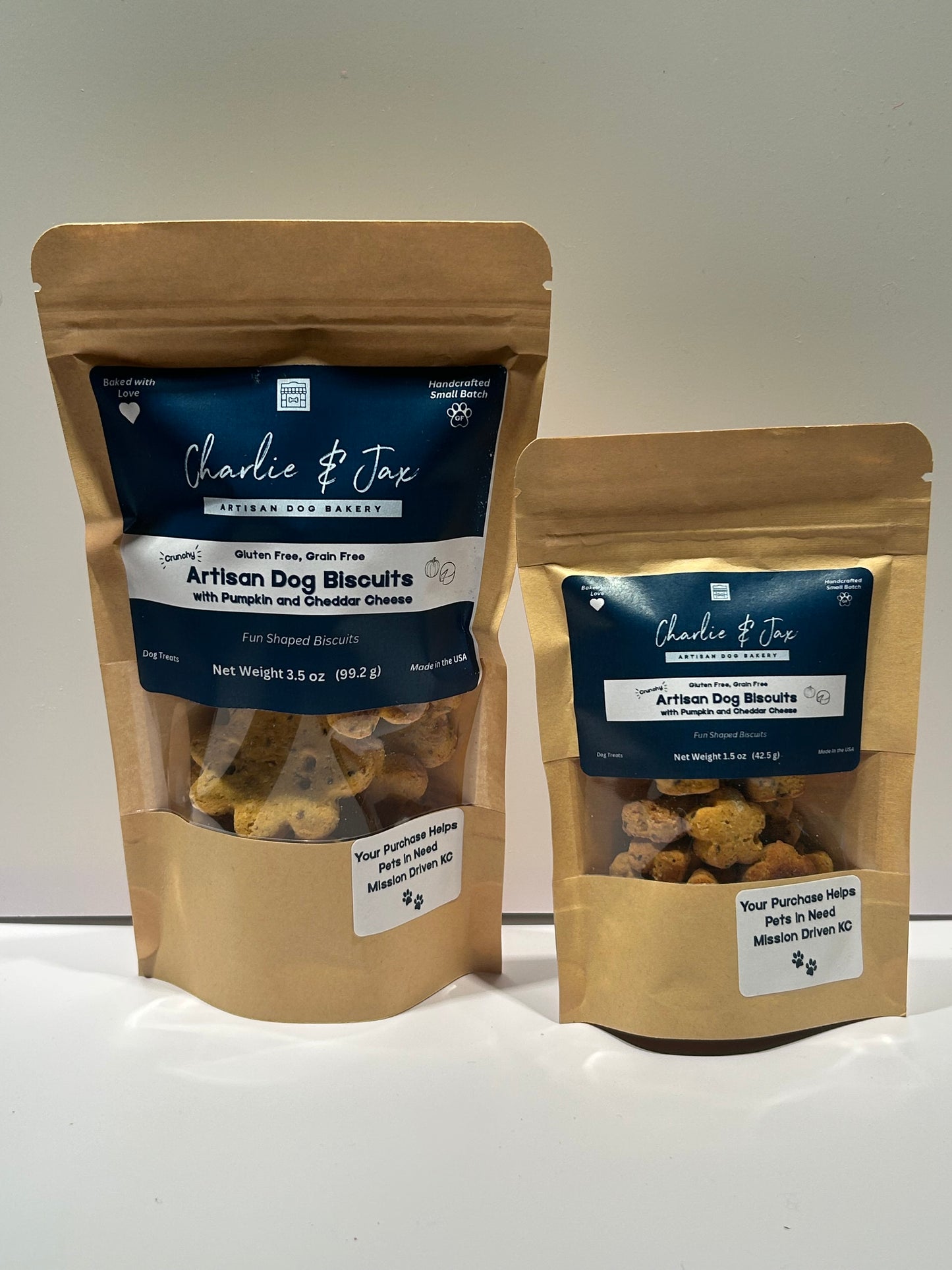 Artisan Dog Biscuits with Pumpkin and Cheddar Cheese