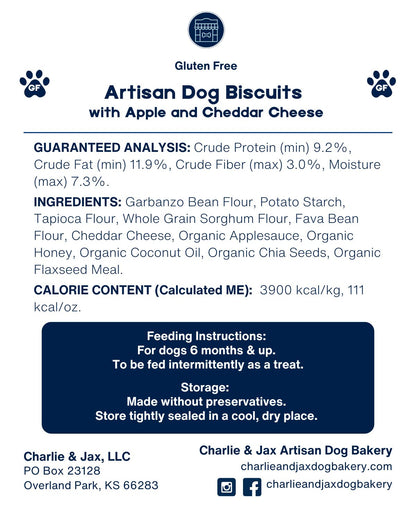Artisan Dog Biscuits with Apple and Cheddar
