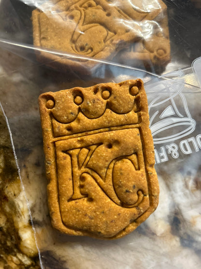 KC Royals Themed Artisan Dog Biscuits with Peanut Butter and Pumpkin (Seasonal)