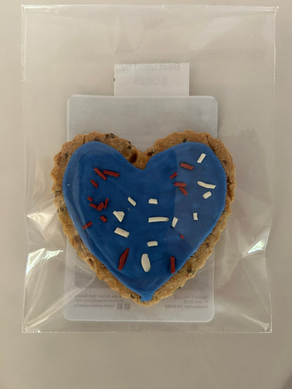 Patriotic Themed Artisan Dog Biscuits with Peanut Butter and Banana Decorated (Seasonal)