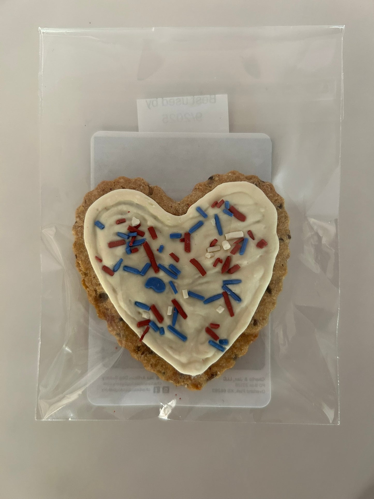 Patriotic Themed Artisan Dog Biscuits with Peanut Butter and Banana Decorated (Seasonal)