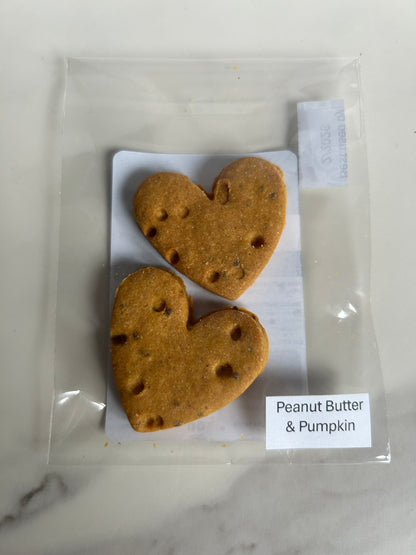 Artisan Dog Biscuits with Peanut Butter and Pumpkin