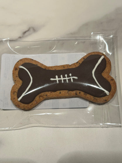 Football Themed Artisan Dog Biscuits with Peanut Butter and Banana (Seasonal)