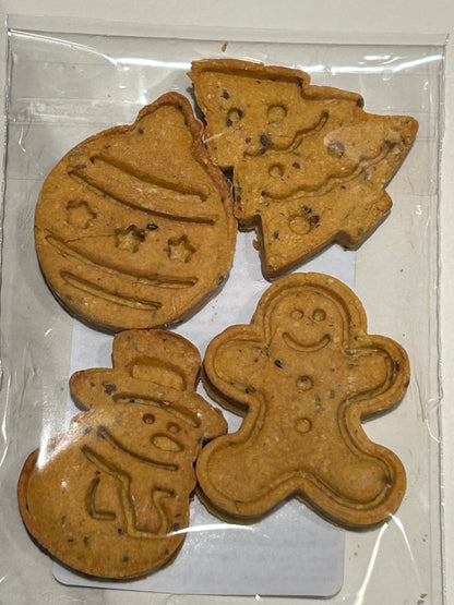 Winter Themed Artisan Dog Biscuits with Peanut Butter and Pumpkin (Seasonal)