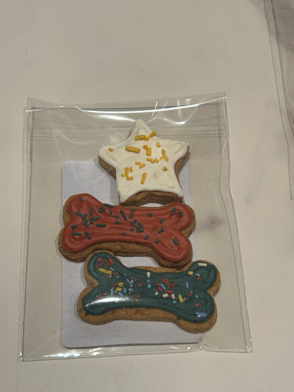 Winter Holiday Artisan Dog Biscuits with Peanut Butter and Banana (Seasonal)