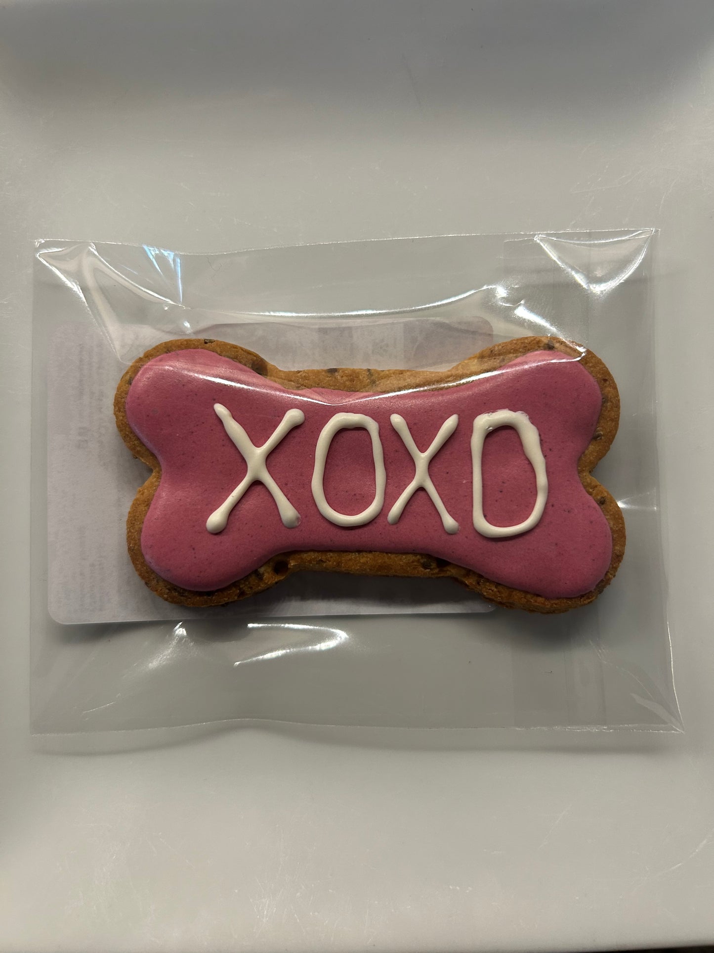 Artisan Dog Biscuits with Peanut Butter and Banana Love Themed Decorated (Seasonal)